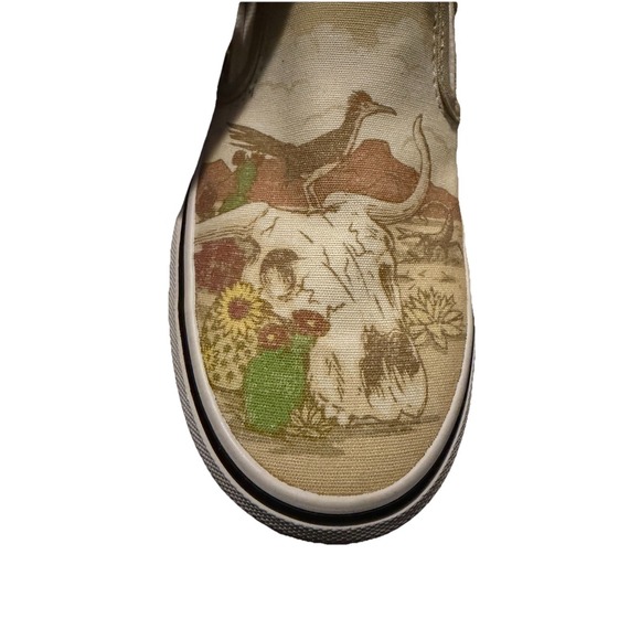 Vans Classic Slip On Desert Vibe Western True White Sz 5.5 Men / 7 Women - Picture 2 of 8